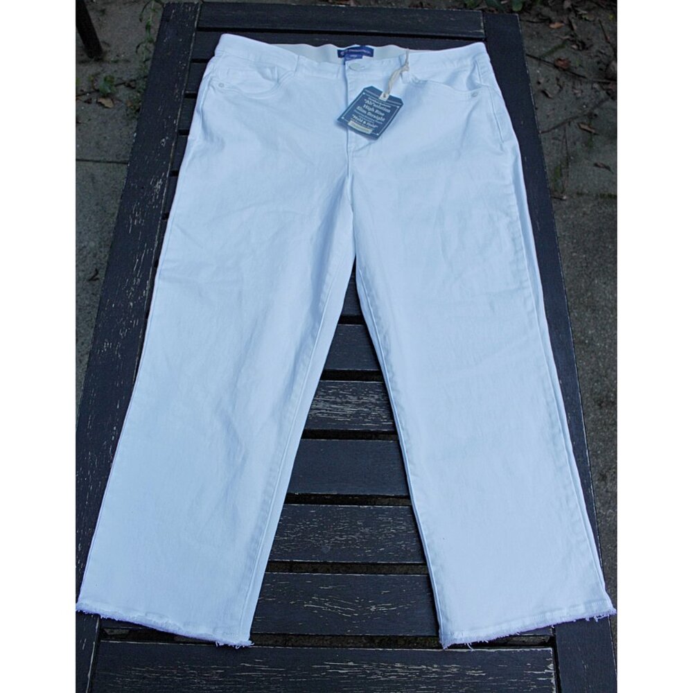 New w/Tags - Democracy Ab-Solution Hi Rise Straight Jeans, Optic White, 18P Plus - Picture 12 of 14